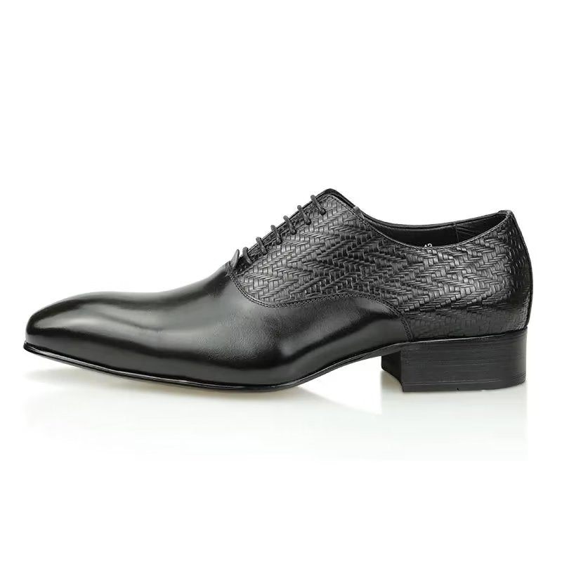 Sapatos Formais Masculinos Modish Brogue Nupcial Oxford Couro - Preto