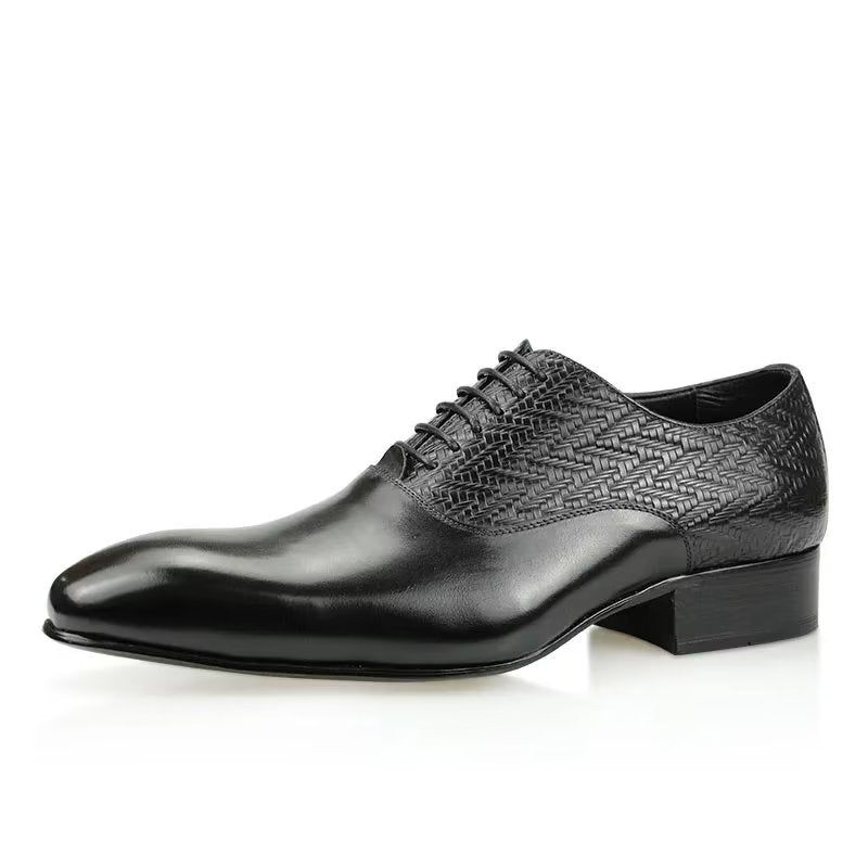 Sapatos Formais Masculinos Modish Brogue Nupcial Oxford Couro - Preto