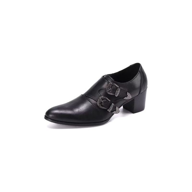 Sapatos Formais Masculinos Monkstrap Sociais - Preto