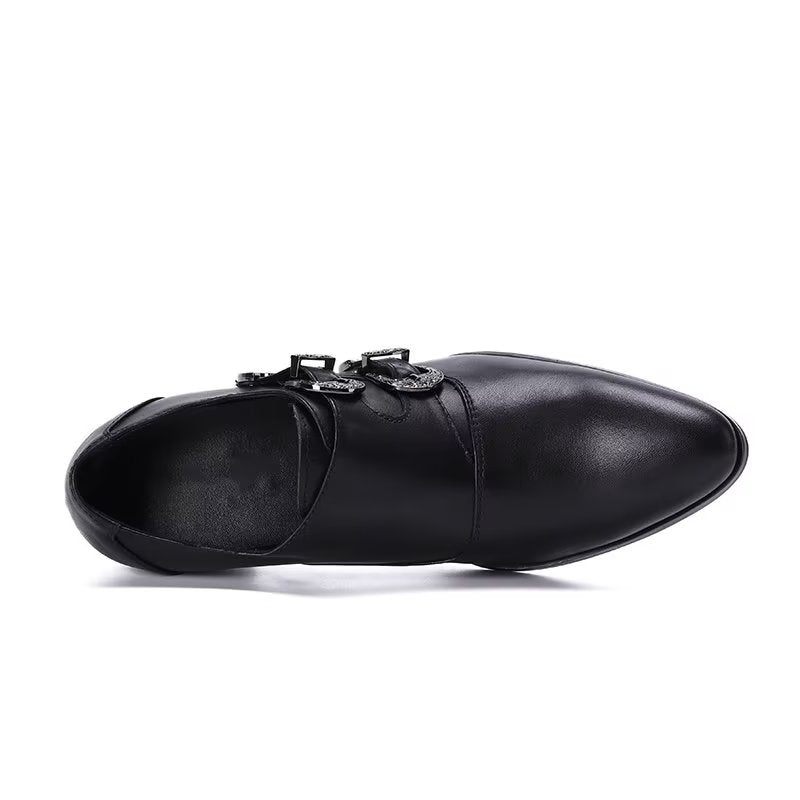 Sapatos Formais Masculinos Monkstrap Sociais - Preto