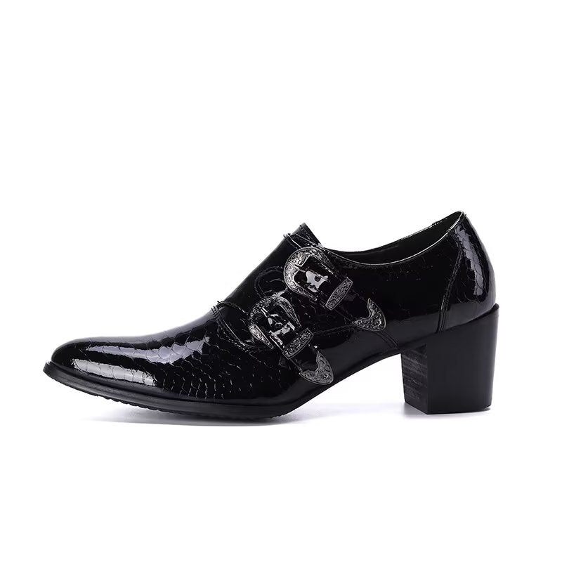 Sapatos Formais Masculinos Monkstrap Sociais - Preto 1