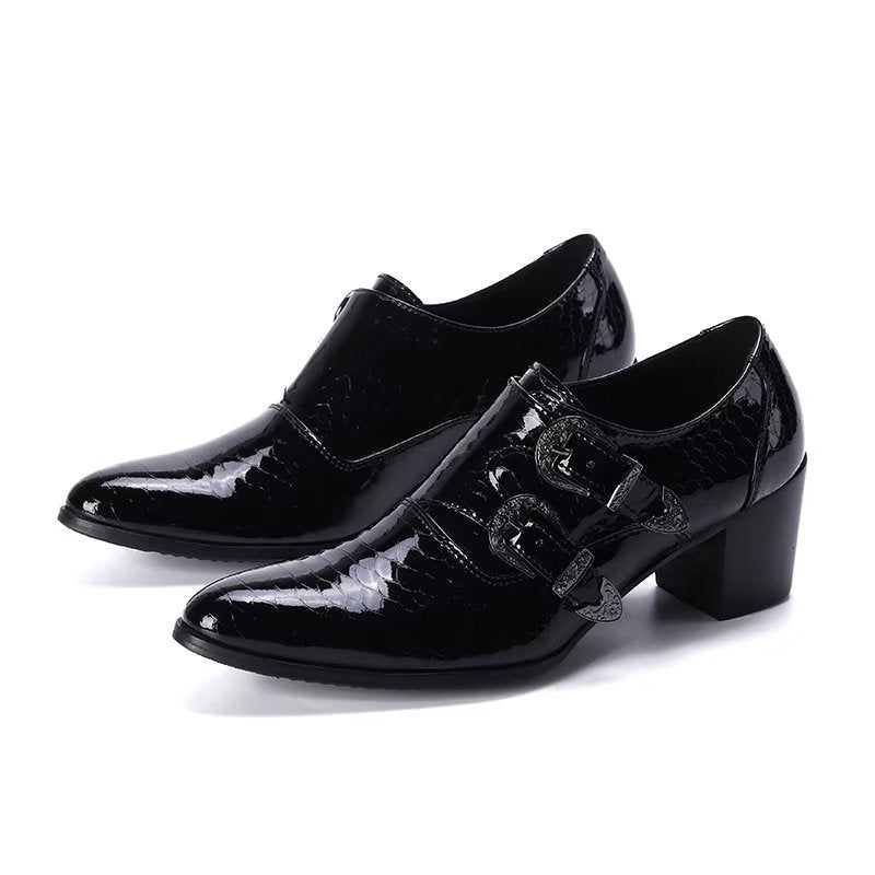 Sapatos Formais Masculinos Monkstrap Sociais - Preto 1