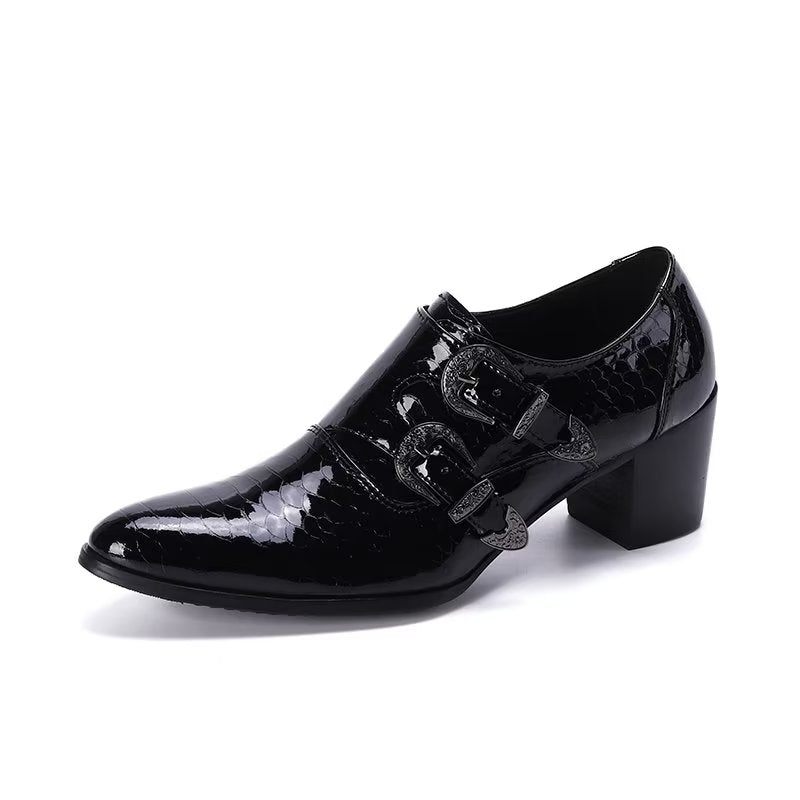 Sapatos Formais Masculinos Monkstrap Sociais - Preto 1