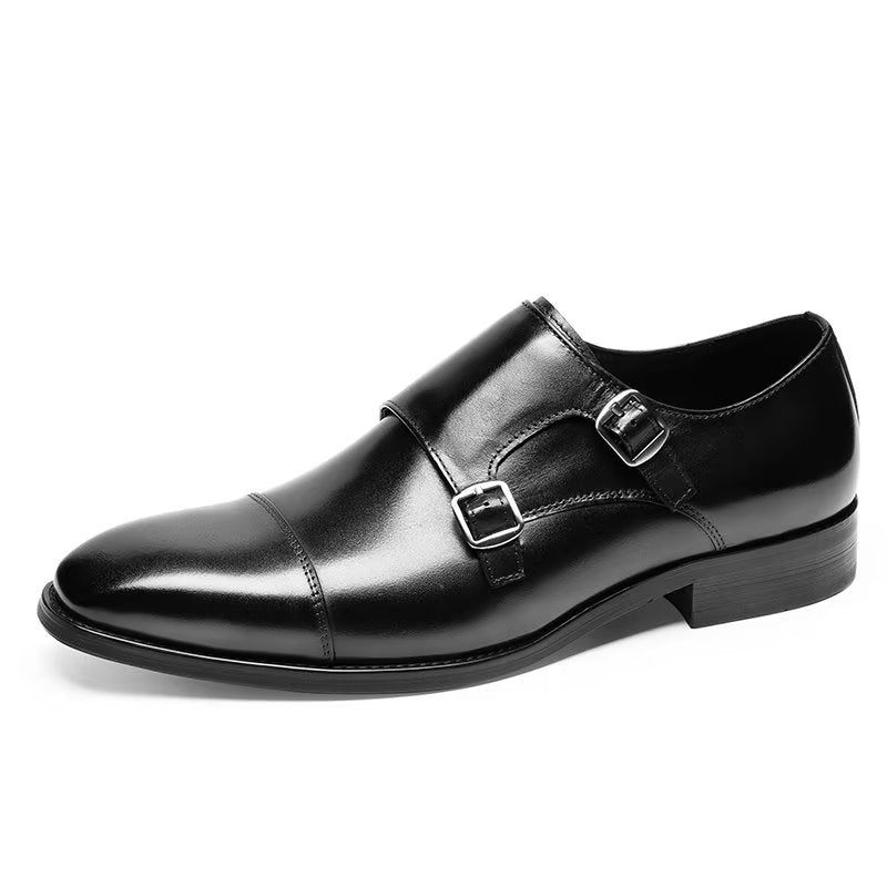 Sapatos Formais Masculinos Monkstrap Sociais - Preto