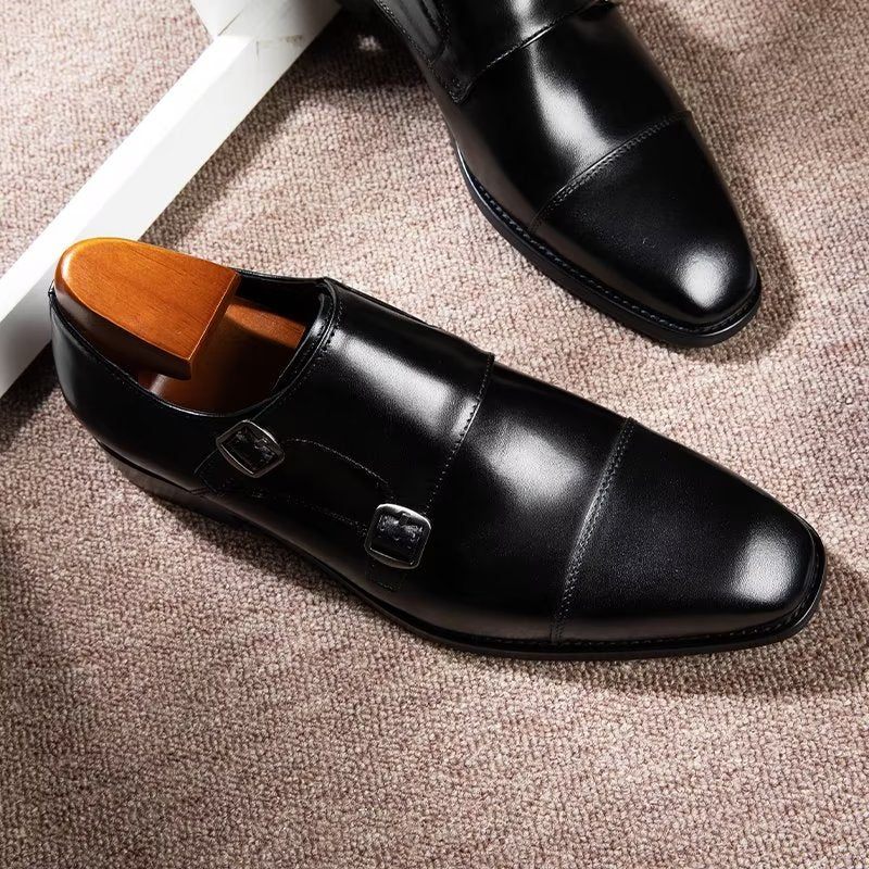 Sapatos Formais Masculinos Monkstrap Sociais - Preto