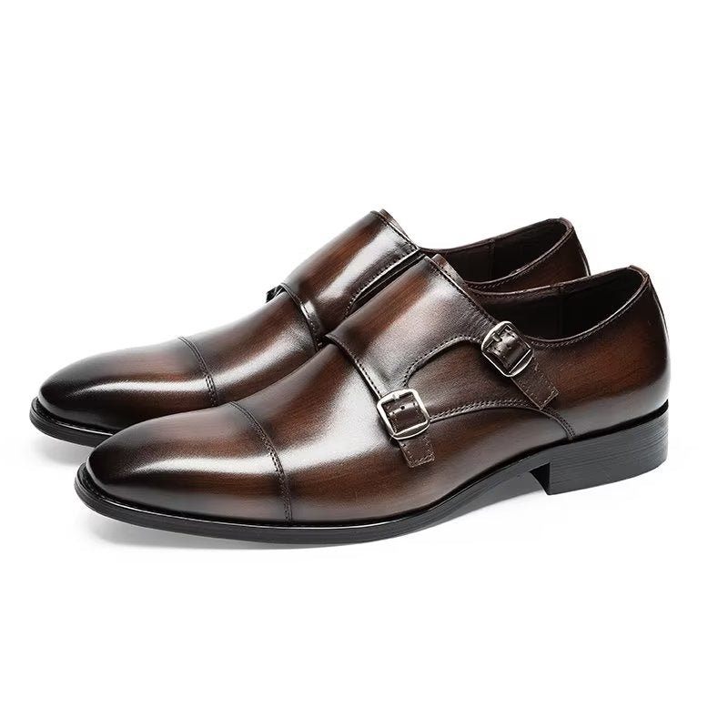 Sapatos Formais Masculinos Monkstrap Sociais - Café