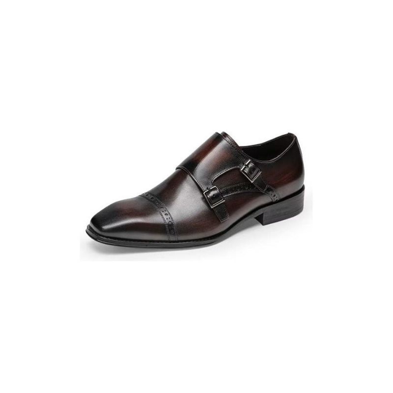 Sapatos Formais Masculinos Monkstraps Sociais - Café