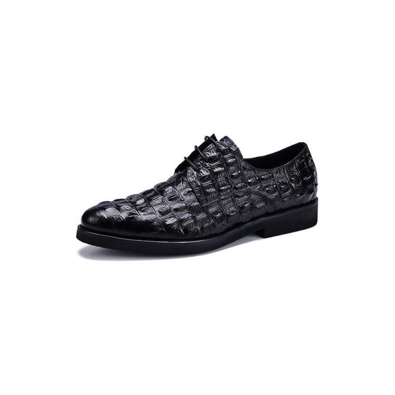 Sapatos Formais Masculinos Opulento Couro Crocodilo Oxford Lace-up Casuais