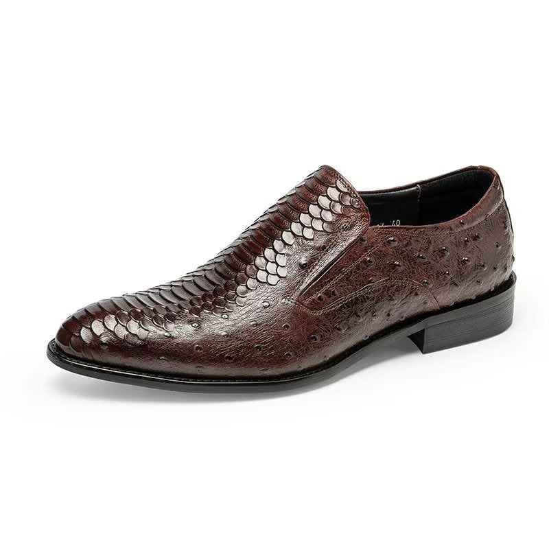 Sapatos Formais Masculinos Opulentos Calçados Croctex Slip-on - Café