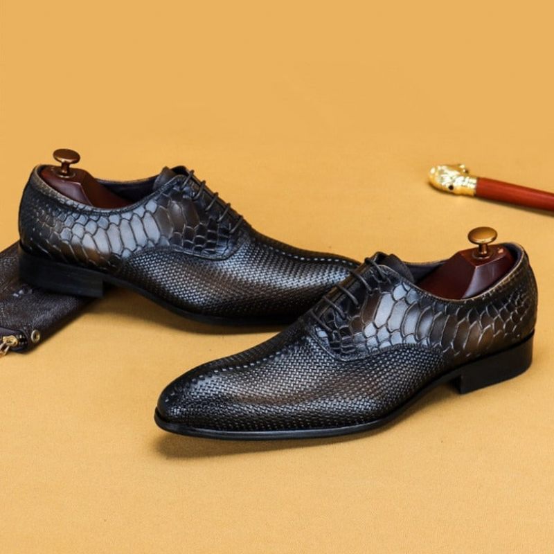 Sapatos Formais Masculinos Opulentos E Luxuosos Sociais Bico Fino - Marrom