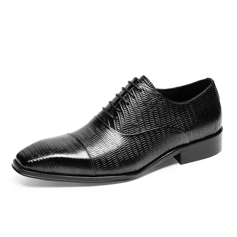 Sapatos Formais Masculinos Opulentos Exotica Oxford - Preto