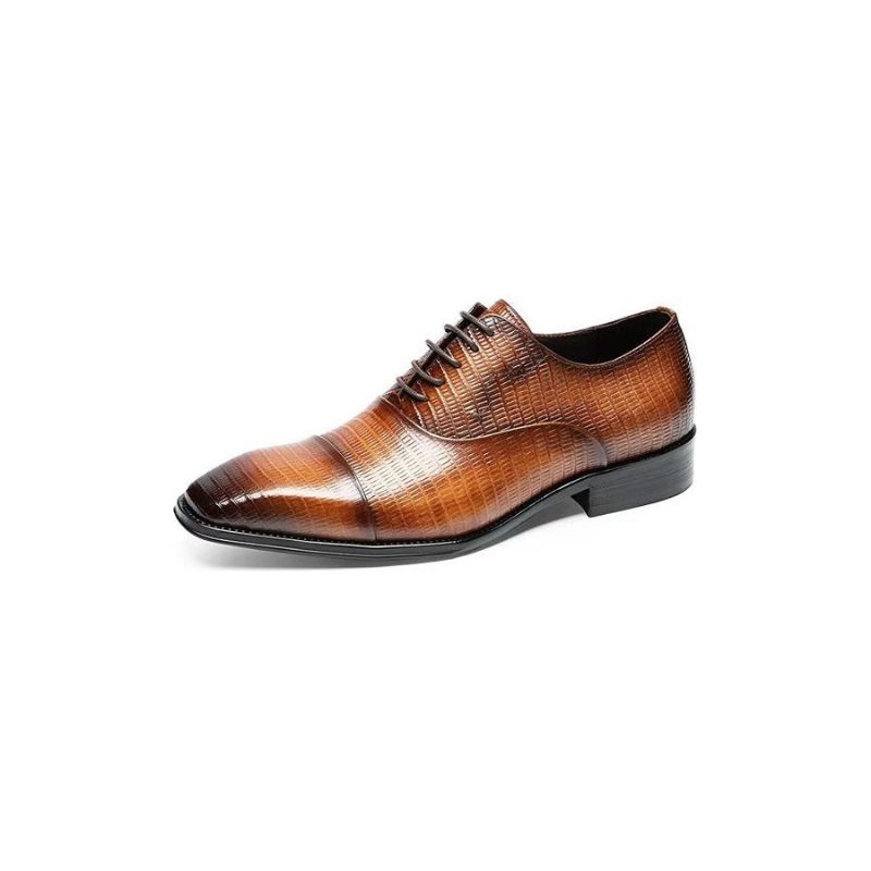 Sapatos Formais Masculinos Opulentos Exotica Oxford - Café