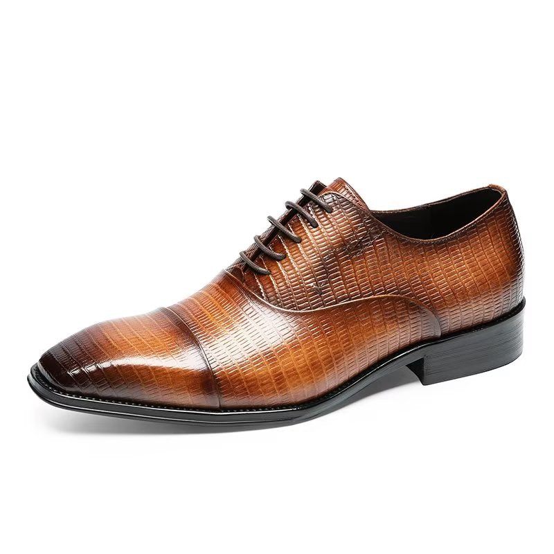 Sapatos Formais Masculinos Opulentos Exotica Oxford - Café