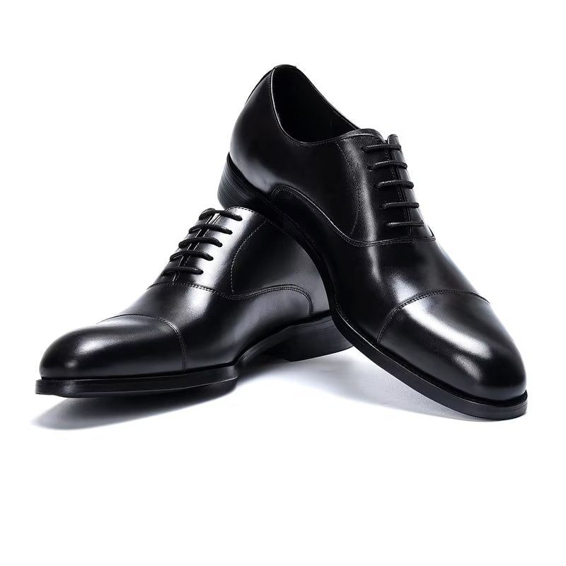 Sapatos Formais Masculinos Opulentos Sociais Couro Oxford - Preto