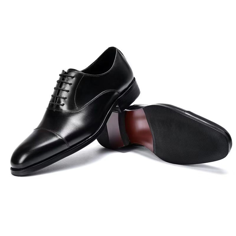 Sapatos Formais Masculinos Opulentos Sociais Couro Oxford - Preto