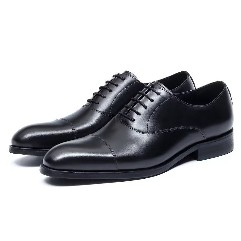 Sapatos Formais Masculinos Opulentos Sociais Couro Oxford - Preto