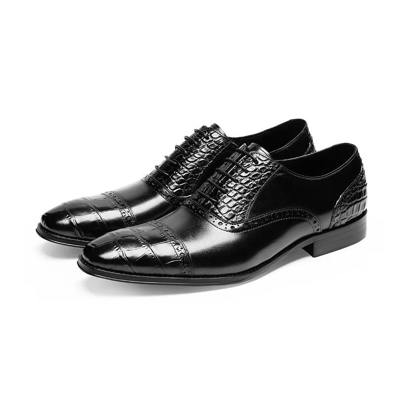 Sapatos Formais Masculinos Opulentos Sociais Croctex Oxford - Preto