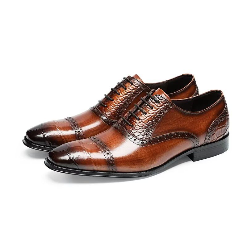 Sapatos Formais Masculinos Opulentos Sociais Croctex Oxford - Café