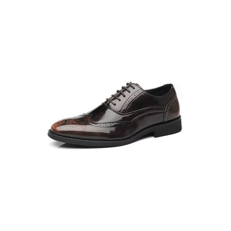 Sapatos Formais Masculinos Opulentos Sociais Oxford Bico Fino - Café