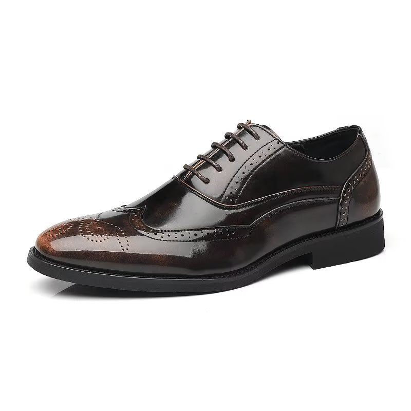 Sapatos Formais Masculinos Opulentos Sociais Oxford Bico Fino - Café