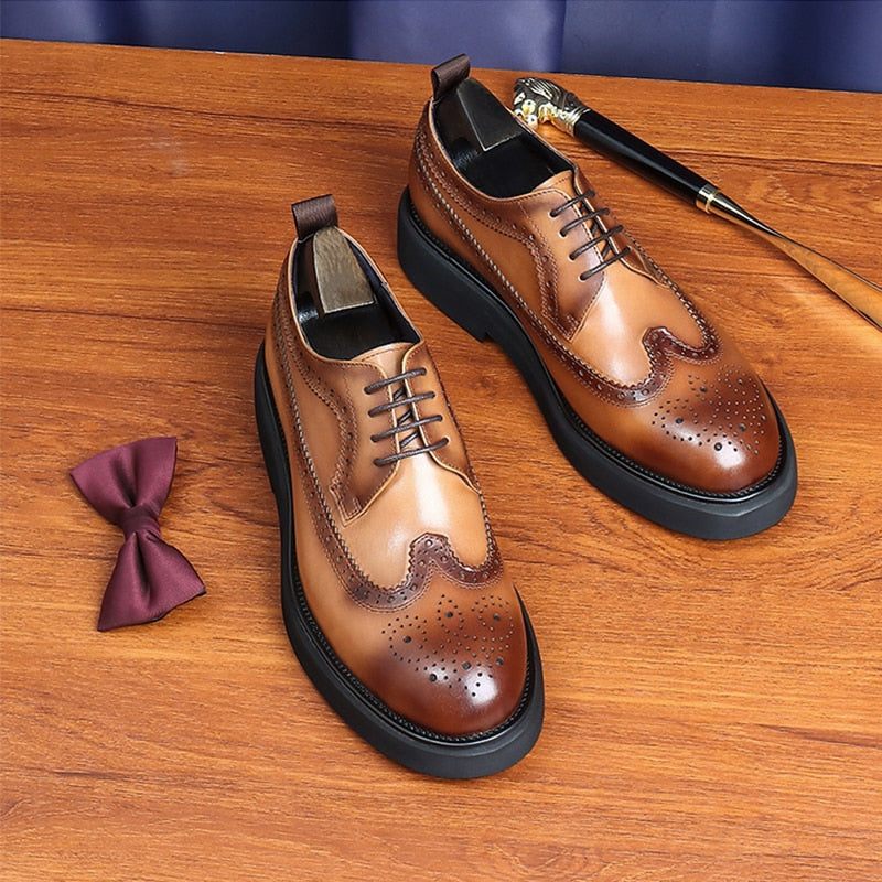 Sapatos Formais Masculinos Oxford Clássicos - Marrom