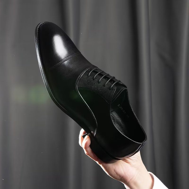 Sapatos Formais Masculinos Oxford Lisos - Preto