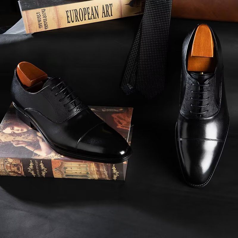 Sapatos Formais Masculinos Oxford Lisos - Preto