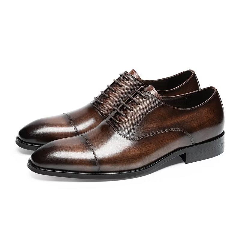 Sapatos Formais Masculinos Oxford Lisos - Café