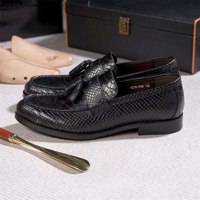 Sapatos Formais Masculinos Polidos Executivos Slip-on - Preto