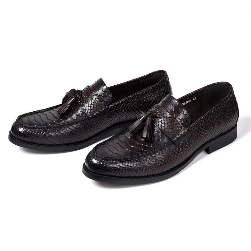 Sapatos Formais Masculinos Polidos Executivos Slip-on - Marrom