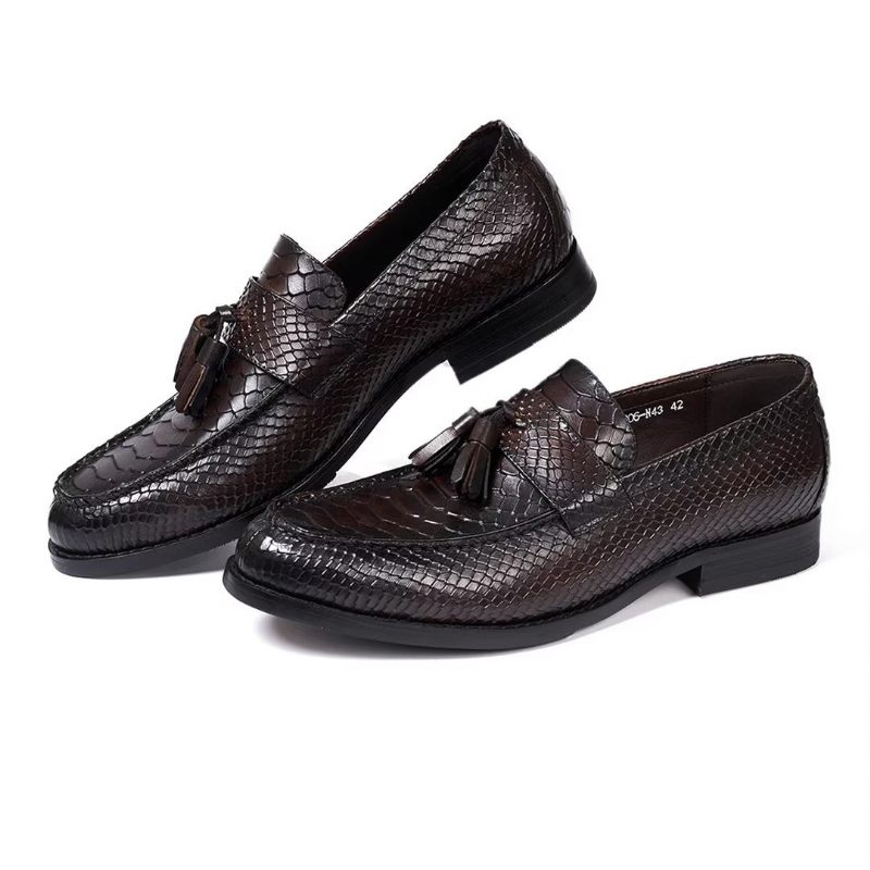 Sapatos Formais Masculinos Polidos Executivos Slip-on - Marrom