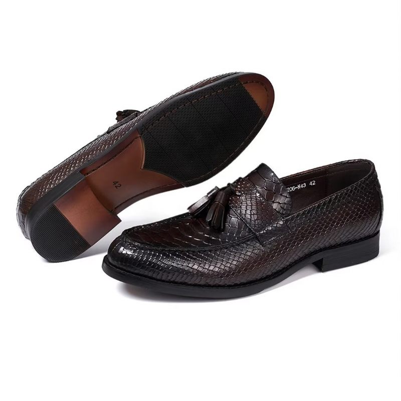 Sapatos Formais Masculinos Polidos Executivos Slip-on - Marrom