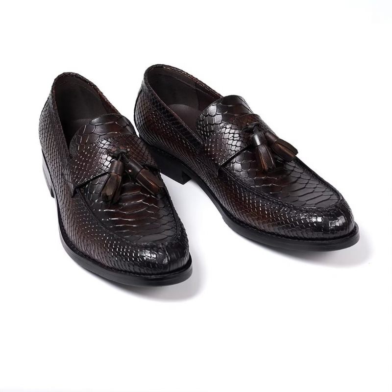 Sapatos Formais Masculinos Polidos Executivos Slip-on - Marrom