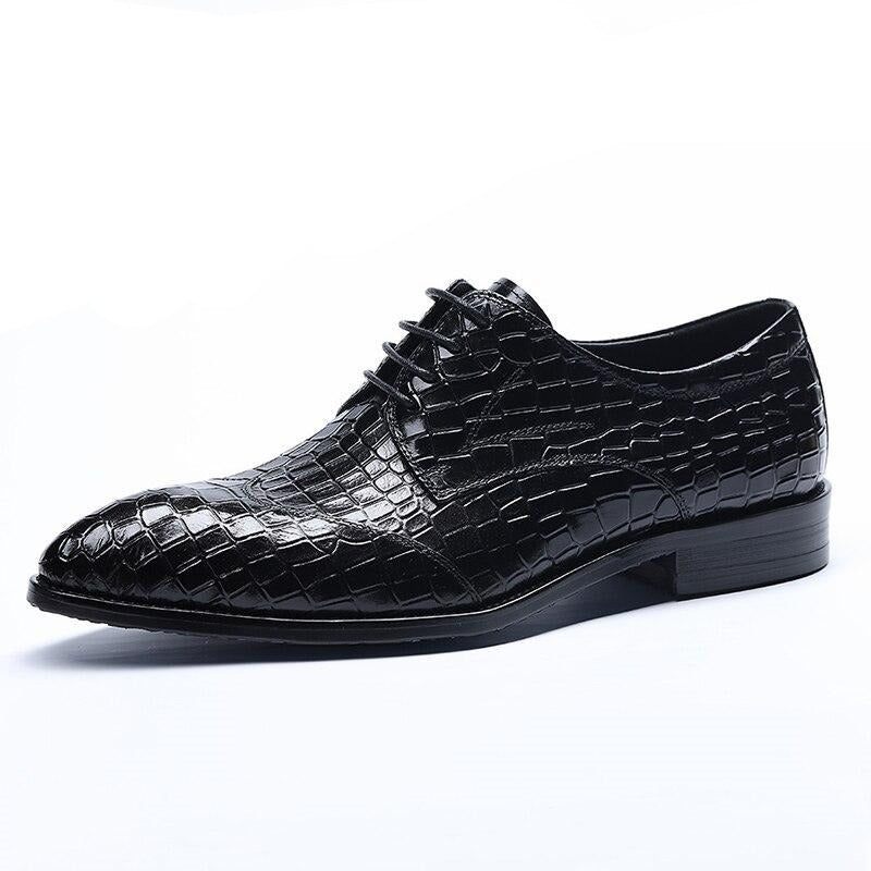 Sapatos Formais Masculinos Requintados Brogue Couro Crocodilo