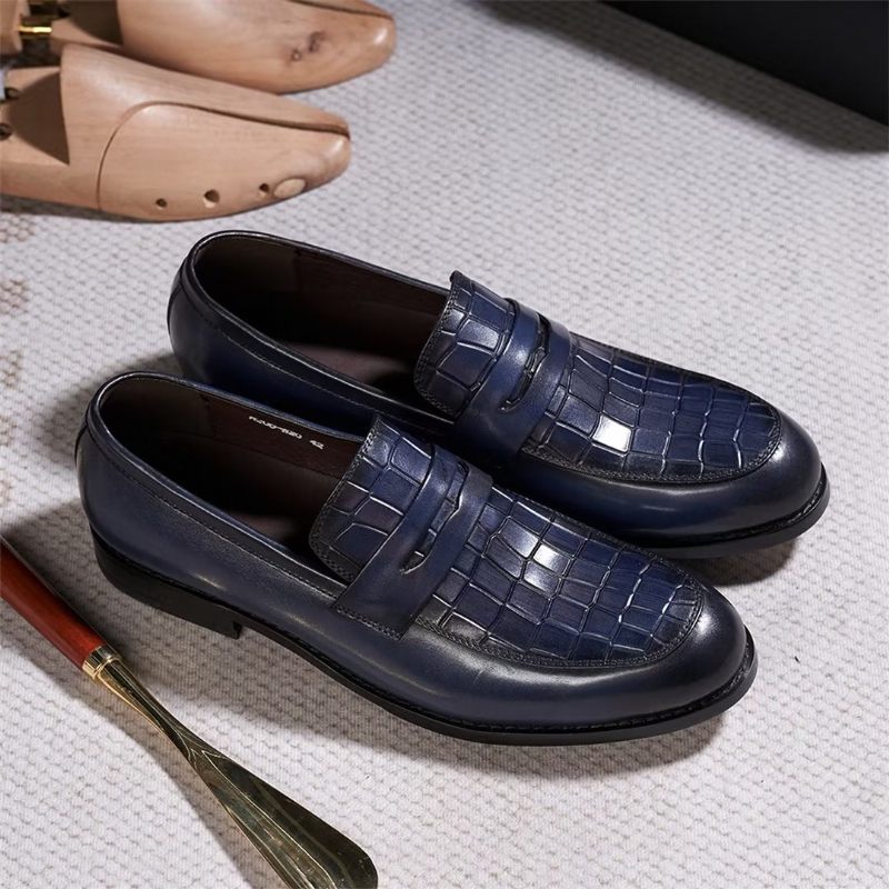 Sapatos Formais Masculinos Sartorial Splendor Slip-on Sociais -  Azul