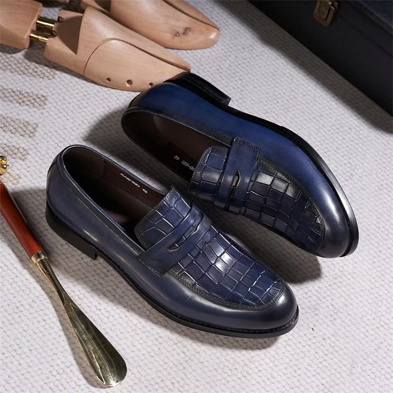 Sapatos Formais Masculinos Sartorial Splendor Slip-on Sociais -  Azul