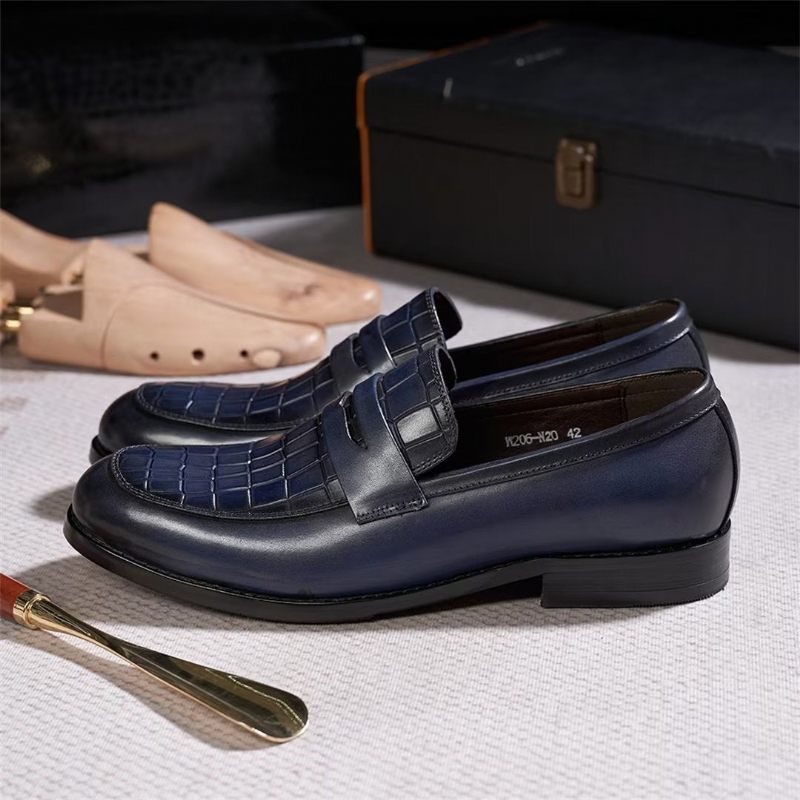 Sapatos Formais Masculinos Sartorial Splendor Slip-on Sociais -  Azul