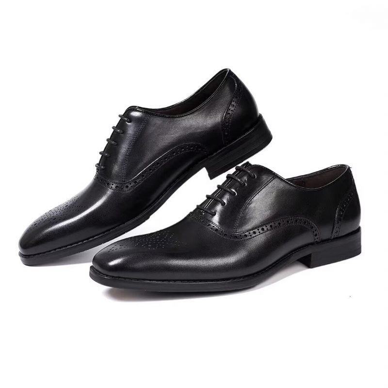 Sapatos Formais Masculinos Seleção Vestido Couro Estilo Urbano - Preto