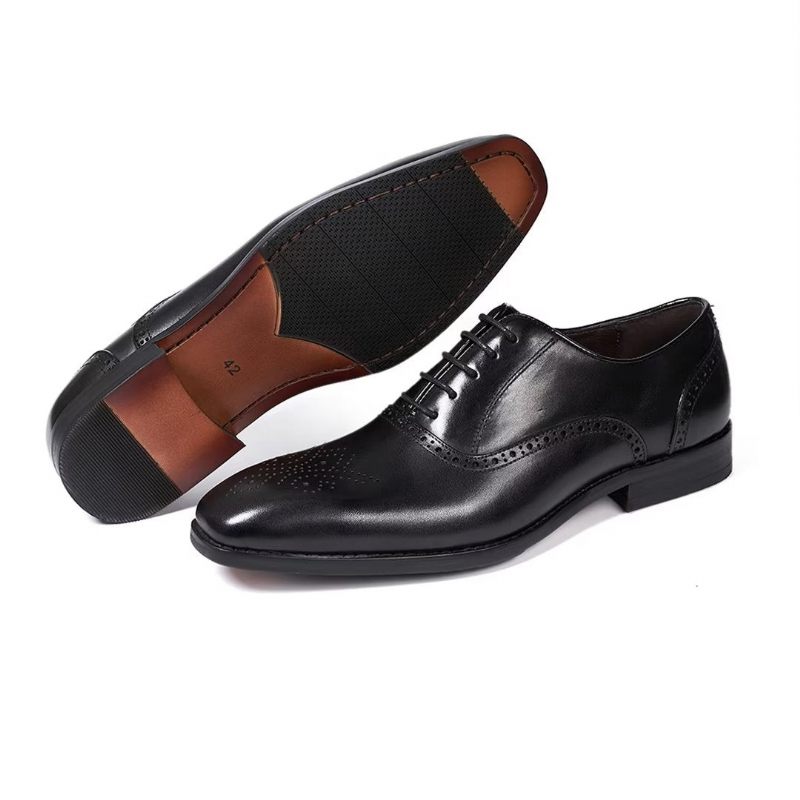 Sapatos Formais Masculinos Seleção Vestido Couro Estilo Urbano - Preto