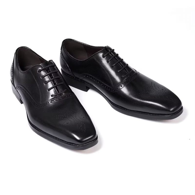 Sapatos Formais Masculinos Seleção Vestido Couro Estilo Urbano - Preto