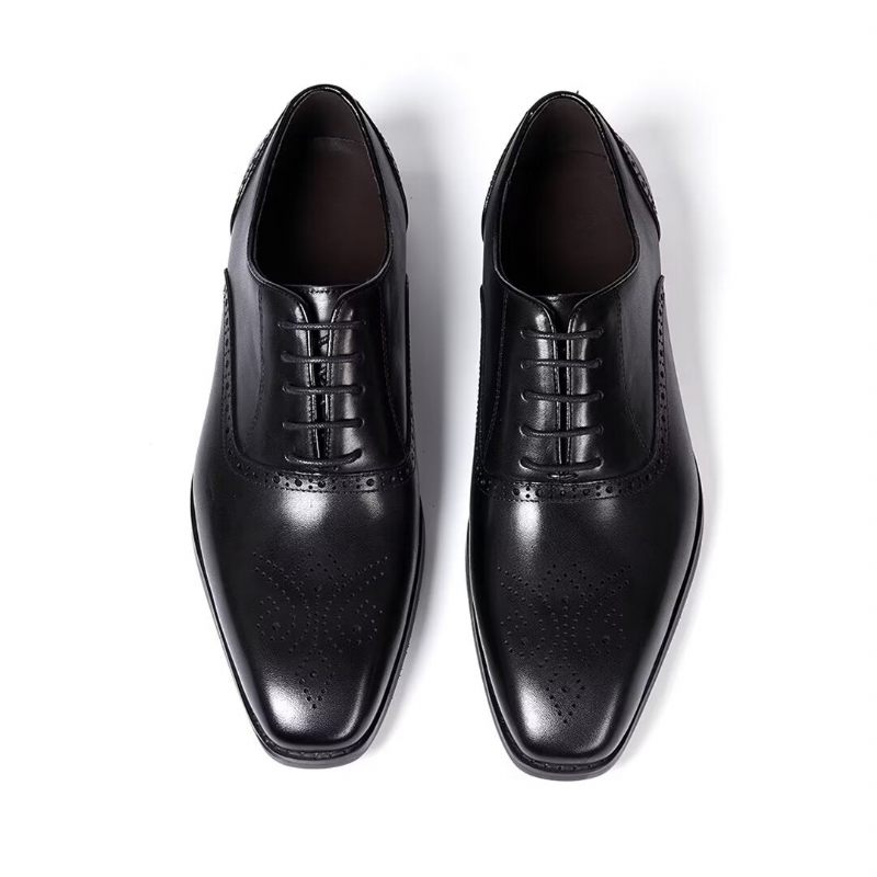 Sapatos Formais Masculinos Seleção Vestido Couro Estilo Urbano - Preto