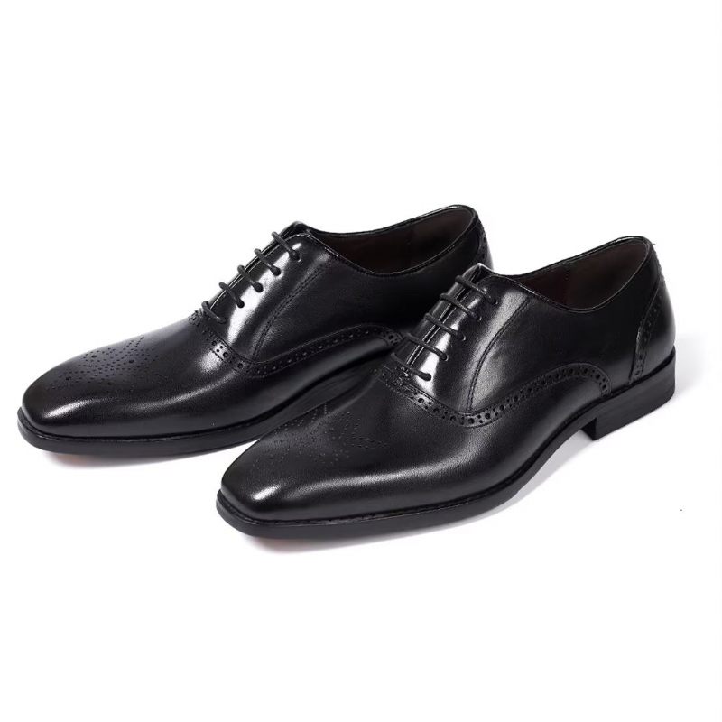 Sapatos Formais Masculinos Seleção Vestido Couro Estilo Urbano - Preto