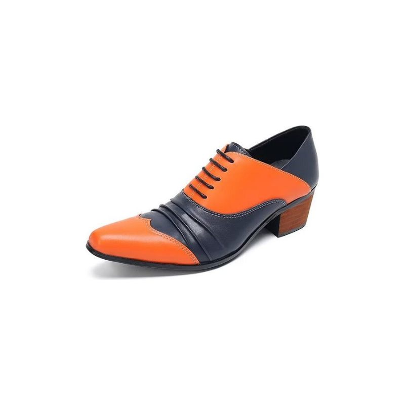 Sapatos Formais Masculinos Sem Cadarço Oxford - Laranja