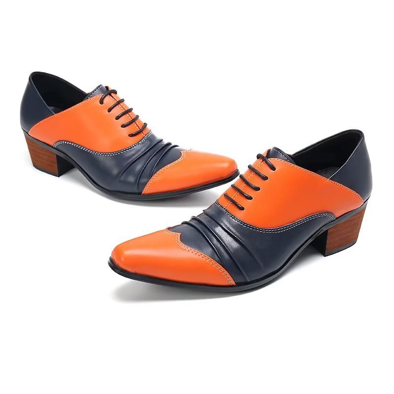 Sapatos Formais Masculinos Sem Cadarço Oxford - Laranja