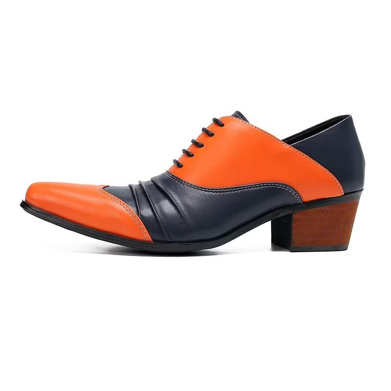 Sapatos Formais Masculinos Sem Cadarço Oxford - Laranja