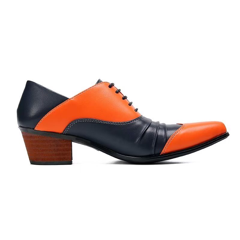 Sapatos Formais Masculinos Sem Cadarço Oxford - Laranja