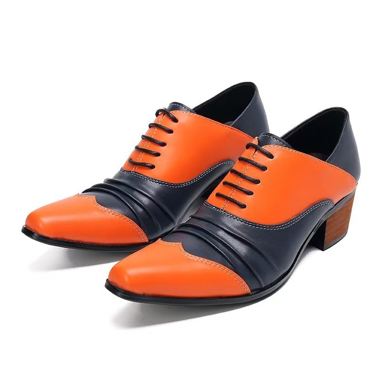 Sapatos Formais Masculinos Sem Cadarço Oxford - Laranja