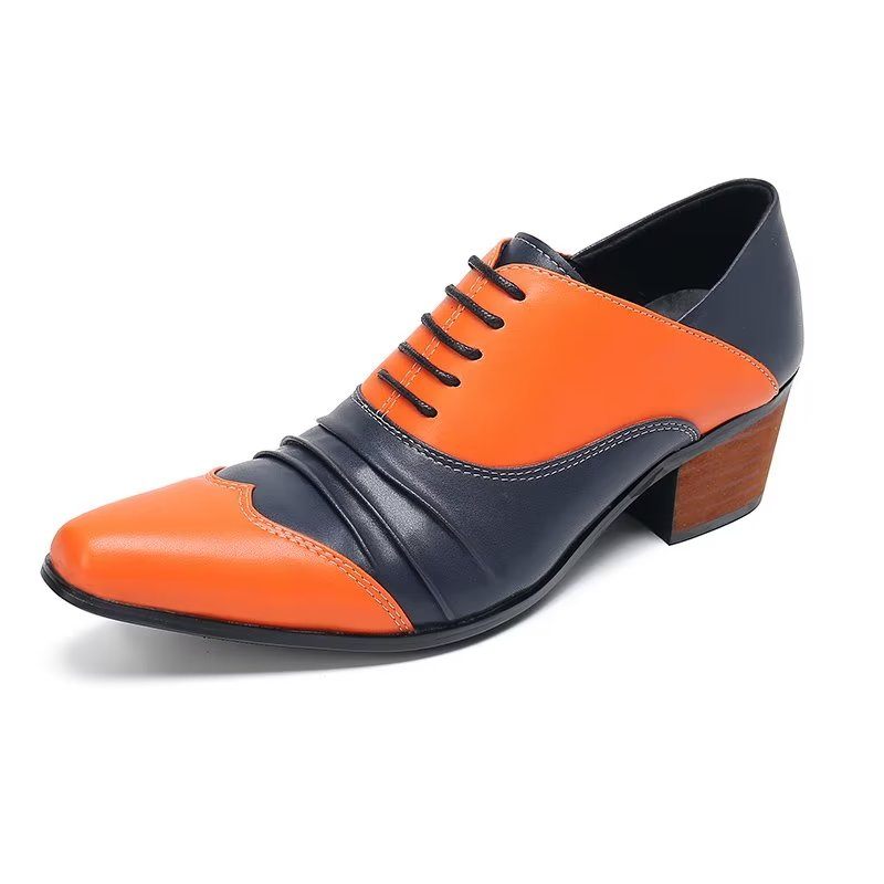 Sapatos Formais Masculinos Sem Cadarço Oxford - Laranja