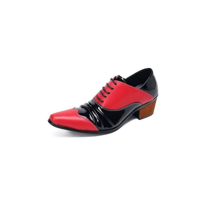 Sapatos Formais Masculinos Sem Cadarço Oxford - Vermelho