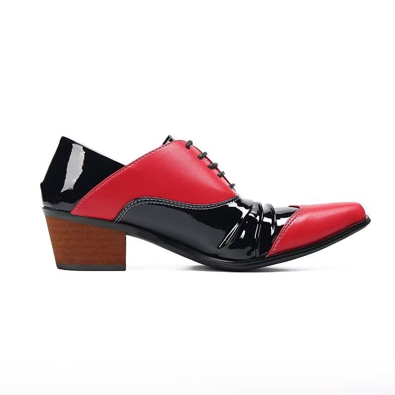 Sapatos Formais Masculinos Sem Cadarço Oxford - Vermelho